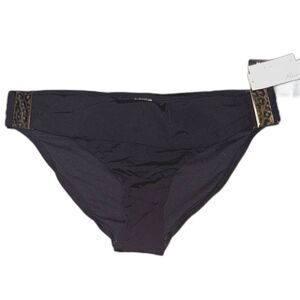 Kenneth Cole New York: Black Sash Hipster Bikini Tummy Toner Size:Small